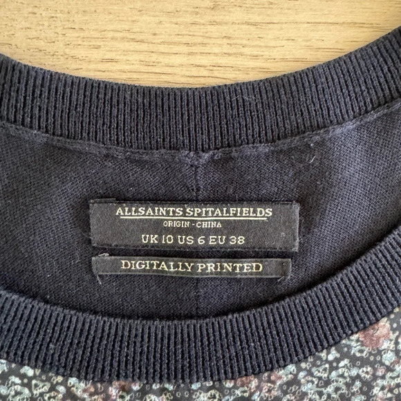 All Saints above the knee dress with printed front - Picture 3 of 5